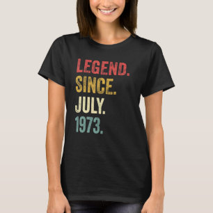 Camiseta 49. º aniversário Legenda de 49 anos desde julho d