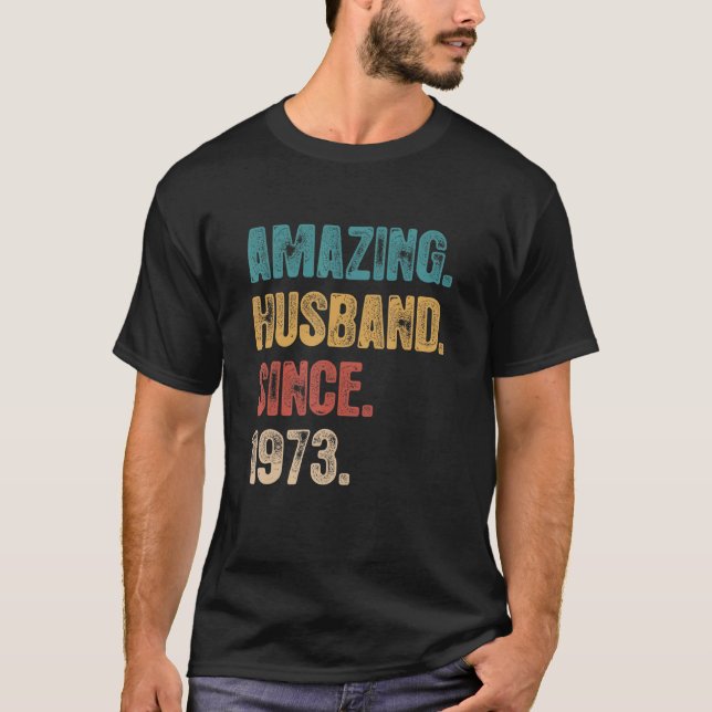 Camiseta 49 Aniversário De Casamento Para Ele Um Marido Inc (Frente)