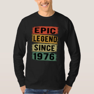Camiseta 49 Anos De Idade Dia 1976 Legenda Epic 49º Anivers