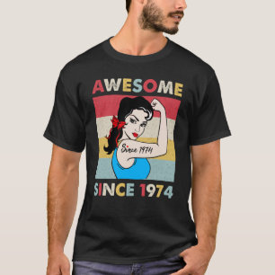 Camiseta 49 anos é incrível desde 1974 49º aniversário
