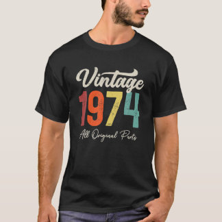 Camiseta 49 anos Vintage 1974 49th Aniversário Decoration