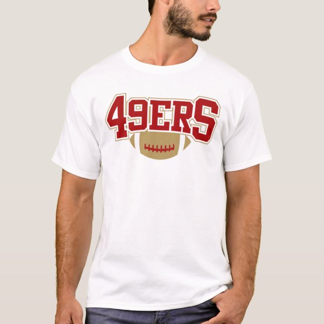 Camiseta 49ers San Francisco Red Gold Football (Frente)