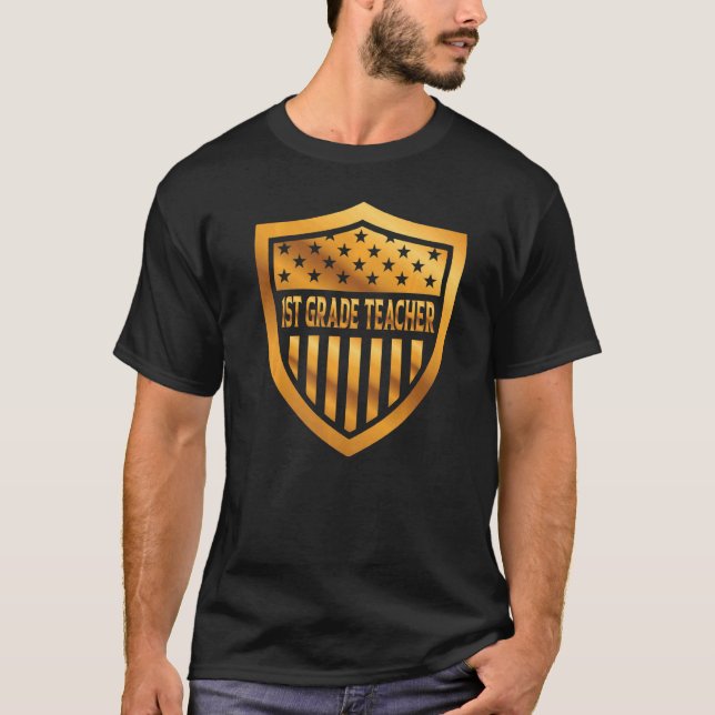 Camiseta 4.ª Professora Da Primeira Série De 1 De Julho Usa (Frente)