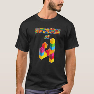 Camiseta 4.º aniversário incrível aos 4 anos de construção