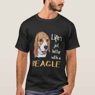 Camiseta 4 A Vida é Melhor Com Um Beagle