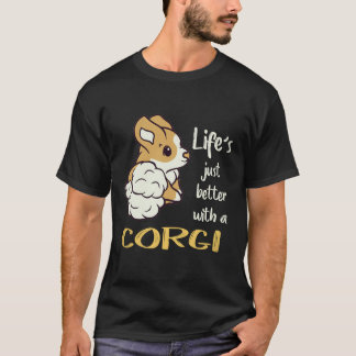 Camiseta 4 A Vida É Melhor Com Um Corgi