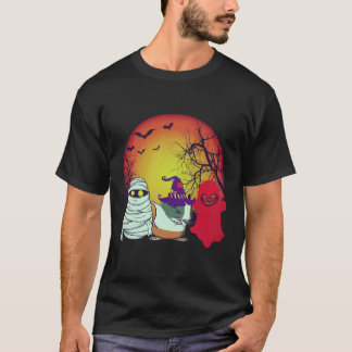 Camiseta 4 Abóboras de Halloween de Porquinho-da-Índia