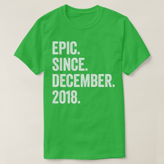 Camiseta 4 anos de dezembro de 2018 4º aniversário3 (Frente do Design)