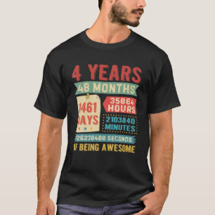 Camiseta 4 Anos De Idade 4º Aniversário De Decoração