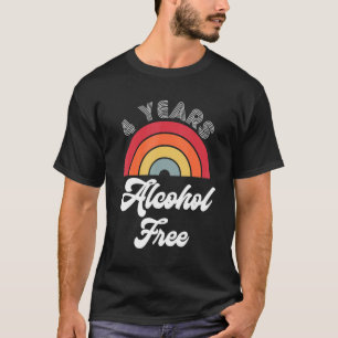 Camiseta 4 Anos De Sobriedade Sem Álcool Sóbrio Aniversário