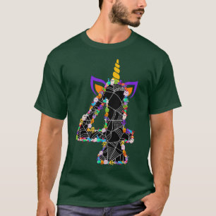 Camiseta 4 anos Meninas de 4 anos de idade de aniversário U
