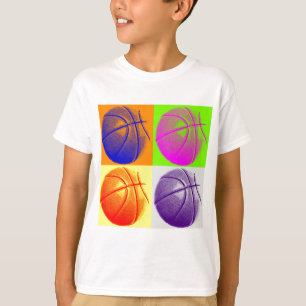 Camiseta 4 Cores de basquete de Pop