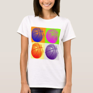 Camiseta 4 Cores de basquete de Pop