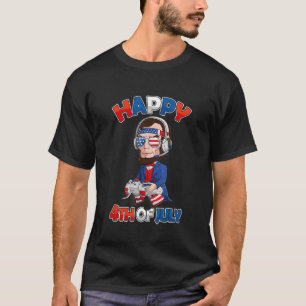 Camiseta 4 De Julho Abraham Lincoln Gamer Usa Flag Gaming