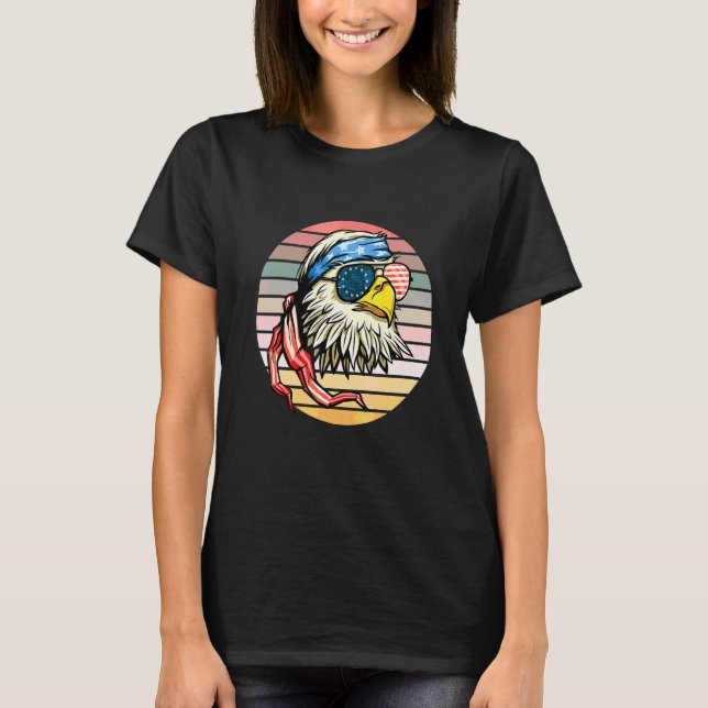 Camiseta 4 de julho América Patriótica Eua American Eagle (Frente)