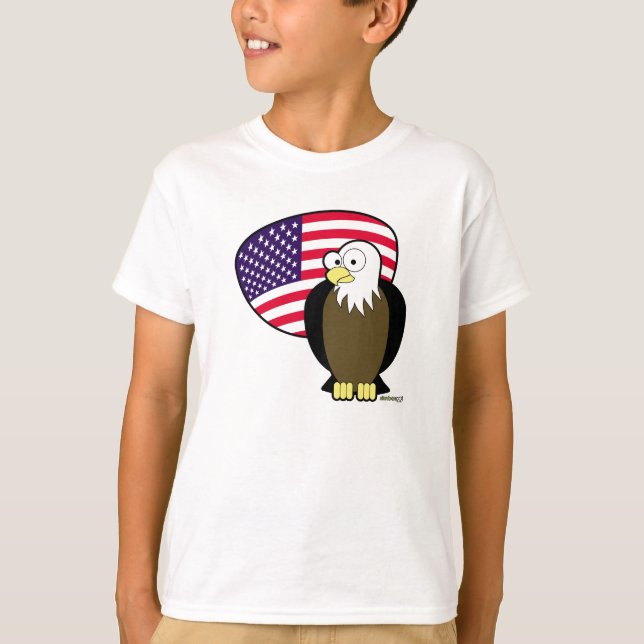 Camiseta 4 de julho americano Eagle (Frente)