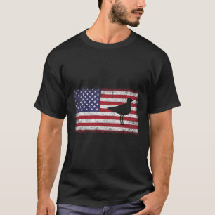 Camiseta 4 De Julho Amor Pelo Pássaro Plover Nevado Patriót