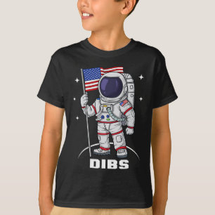 Camiseta 4 De Julho Astronauta Americano Bandeira Difundida