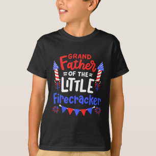Camiseta 4 De Julho Avô De Aniversário Do Pequeno Fir
