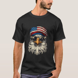 Camiseta 4 De Julho, Bandeira Americana Bald Eagle 4 De Jul
