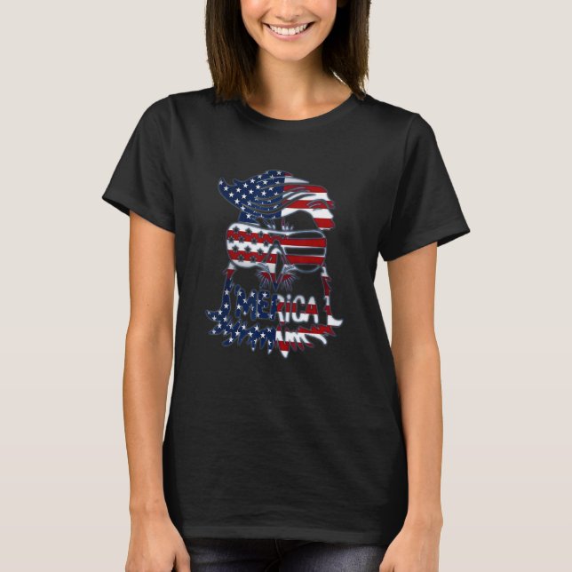 Camiseta 4 De Julho, Bandeira Americana Merica Politica Exc (Frente)