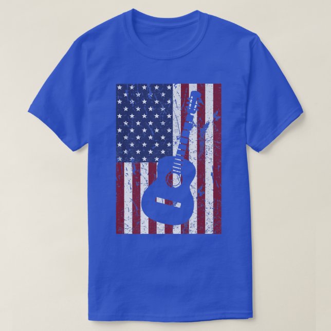 Camiseta 4 de julho Bandeira Americana Orgulhosa - Country  (Frente do Design)