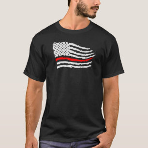 Camiseta 4 de julho Bandeira Americana Thin Red Lin