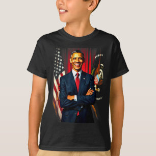 Camiseta 4 De Julho Bandeira Dos EUA 44º Presidente Barack