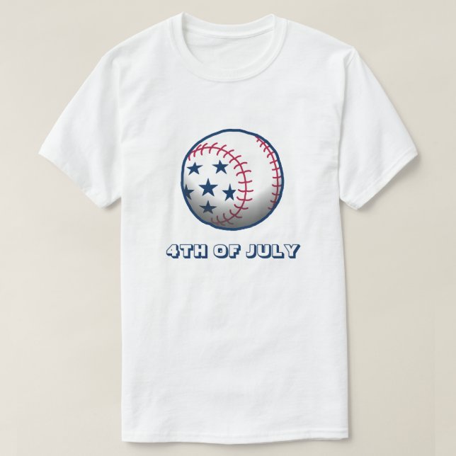 Camiseta 4 de julho Baseball (Frente do Design)