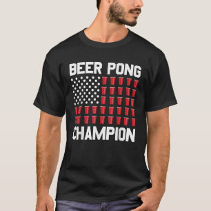 Camiseta 4 De Julho Beer Pong Champion Partido Bandeira Ame