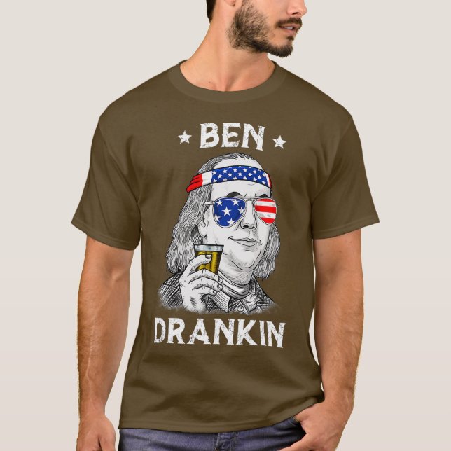 Camiseta 4 De Julho Ben Drankin Benjamin Franklin (Frente)