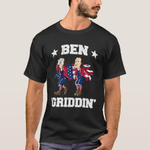 Camiseta 4 de Julho Benjamin Franklin Griddy Ben Griddin