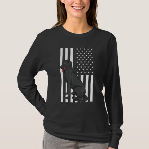 Camiseta 4 De Julho Black Labrador Dog Ows Flag Blac