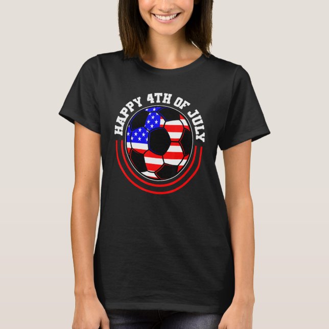 Camiseta 4 De Julho Bola Patriótica Orgulho Americano F (Frente)
