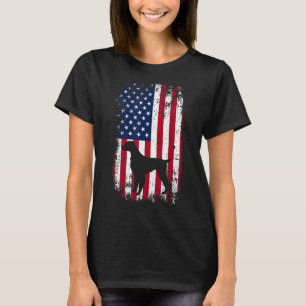 Camiseta 4 de julho Cachorro Patriótico Mãe Pai EUA Bandeir