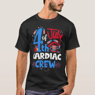 Camiseta 4 De Julho, Cardíaca Enfermeira Cardíaca Feliz 4-O