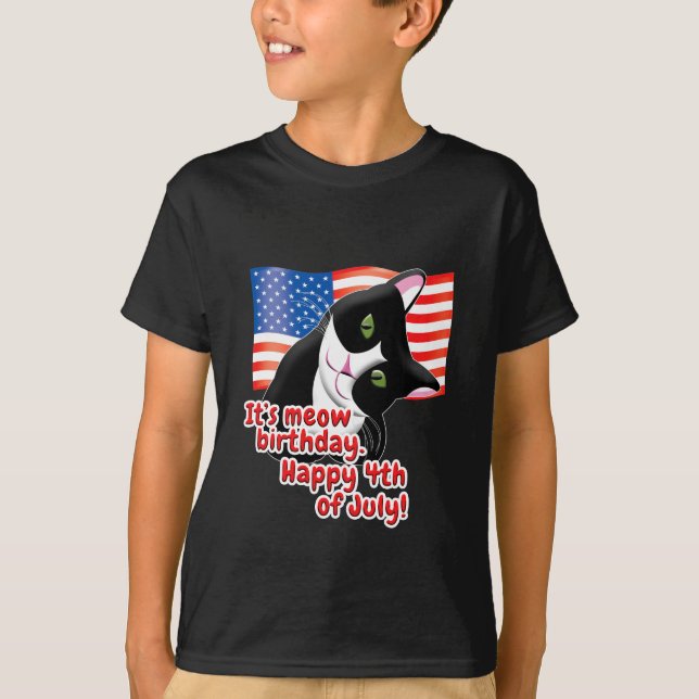 Camiseta 4 de julho Cat (Frente)