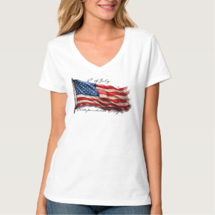 Camiseta 4 de Julho – Celebre com a Bandeira dos EUA
