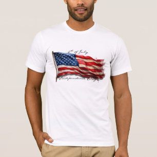 Camiseta 4 de Julho – Celebre com a Bandeira dos EUA