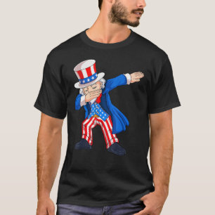 Camiseta 4 De Julho Dabbing Tio Sam American Flag Kids B