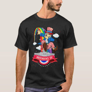 Camiseta 4 De Julho Dabbing Tio Sam Usa Flag Kids
