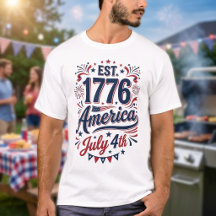 4 de julho de 1776 vermelho branco e azul