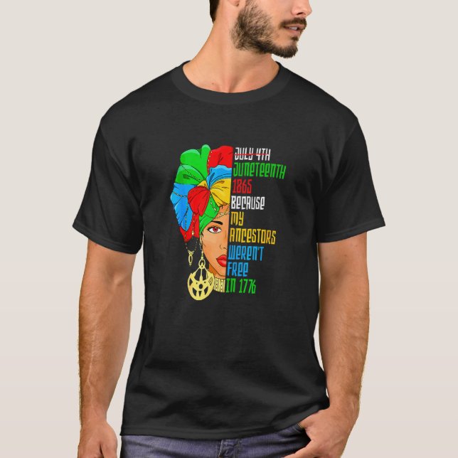 Camiseta 4 de julho de 1865 porque meus ancestrais não esta (Frente)