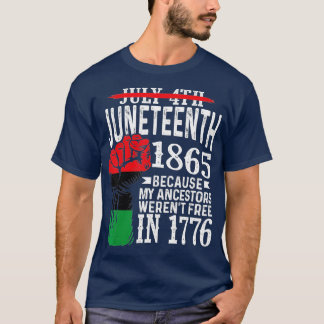 Camiseta 4 de julho de 1865 Porque meus antepassados me der
