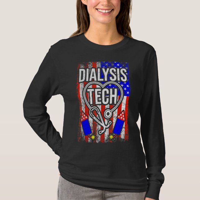 Camiseta 4 de julho de 2010, American Flag Tech Stethoscop (Frente)