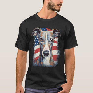 Camiseta 4 de julho de 2010 Bandeira de Whippet Dog