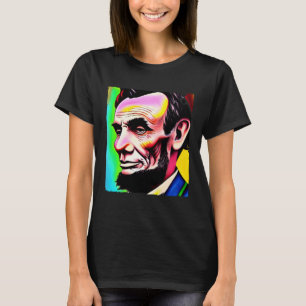 Camiseta 4 de julho de Abraham Lincoln Art Painting