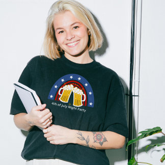 Camiseta 4 De Julho De Cerveja T-Shirt