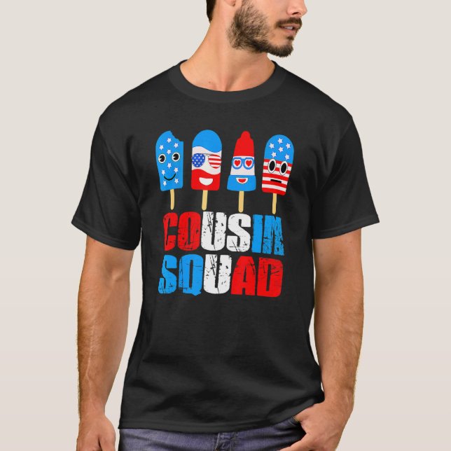 Camiseta 4 De Julho De Cousin Squad Crew American Ice Pop S (Frente)