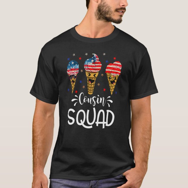 Camiseta 4 De Julho De Cousin Squad Crew American Ice Pop S (Frente)